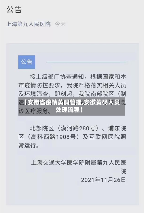 【安徽省疫情黄码管理,安徽黄码人员处理流程】-第3张图片