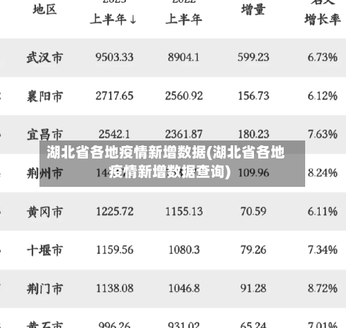 湖北省各地疫情新增数据(湖北省各地疫情新增数据查询)-第1张图片