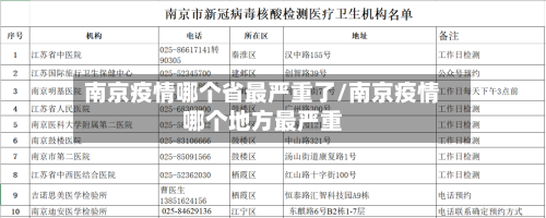 南京疫情哪个省最严重了/南京疫情哪个地方最严重-第2张图片
