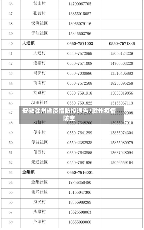 安徽滁州省疫情防控通告/滁州疫情防空-第2张图片