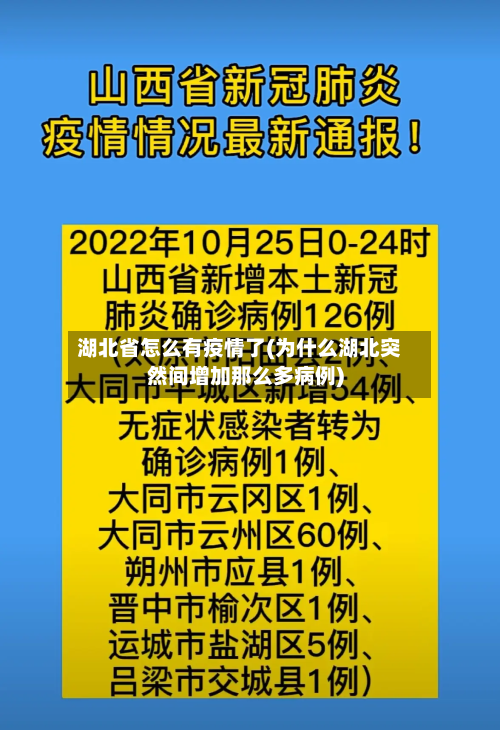 湖北省怎么有疫情了(为什么湖北突然间增加那么多病例)-第1张图片