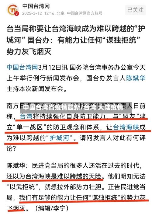 中国台湾省疫情最新/台湾 大陆疫情-第1张图片