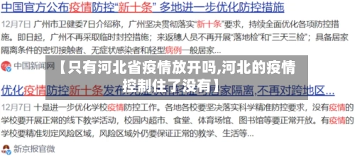 【只有河北省疫情放开吗,河北的疫情控制住了没有】-第1张图片
