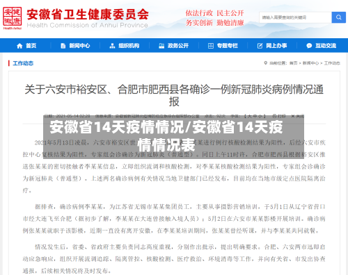 安徽省14天疫情情况/安徽省14天疫情情况表-第1张图片